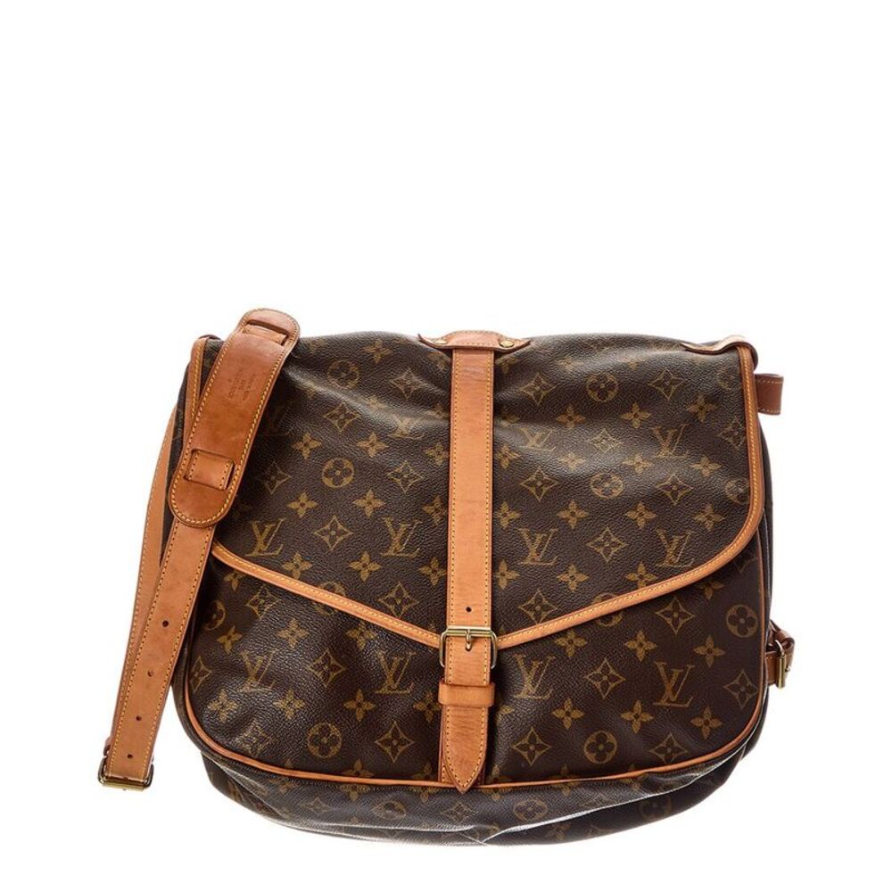 Louis Vuitton Brown Monogram Coated Canvas Saumur 35 (Authentic Pre-Loved)